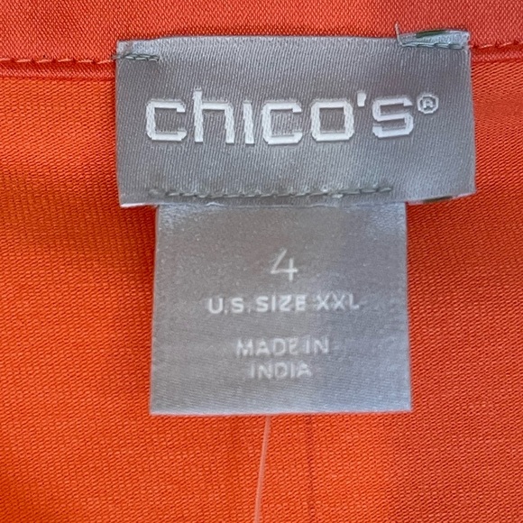 Chico's Tops Short Sleeves Blouse for Women Collared V-Neck - Picture 6 of 8